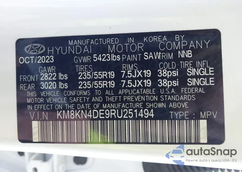 2024 Hyundai Ioniq 5 Sel from USA, damaged, VIN KM8KN4DE9RU251494